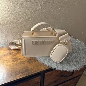 Steve Madden Cream Crossbody Bag with Pouch